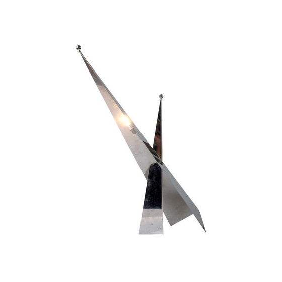 Tischlampe aus verchromtem Metall, Italien, ca. 1980 – Tischlampen, Chrome (photo 3 of 5)