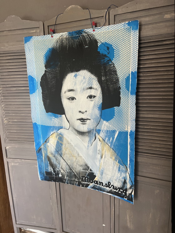 Image 1 of Zeefdruk (75/108cm) Moansburg “Geisha hc” 