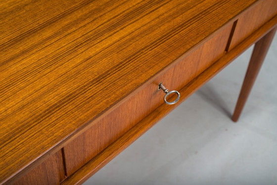 Image 1 of Mid Century Teakholz-Schreibtisch, zugeschrieben Bartels Works, 1960er Jahre