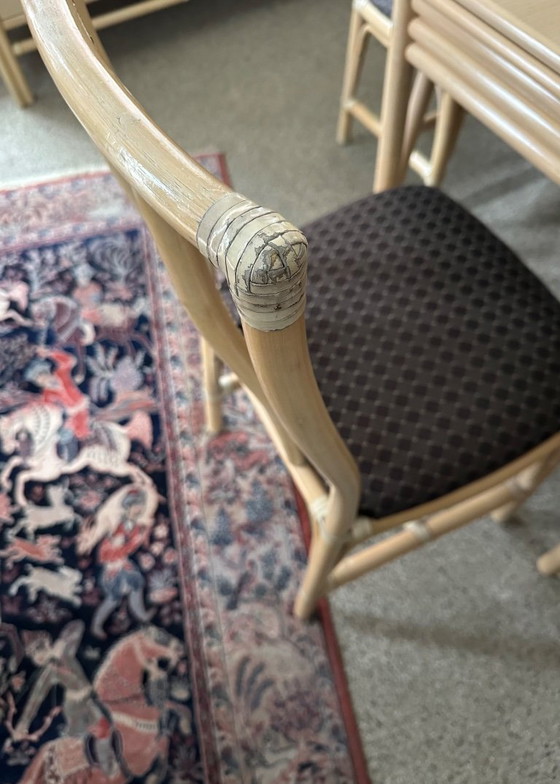 Image 1 of Mesa y sillas extensibles de bambú Roberti Rattan estilo años 60