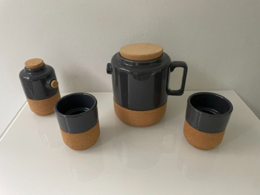 Juego de café/té Alma Gémea – cerámica y corcho – Portugal
