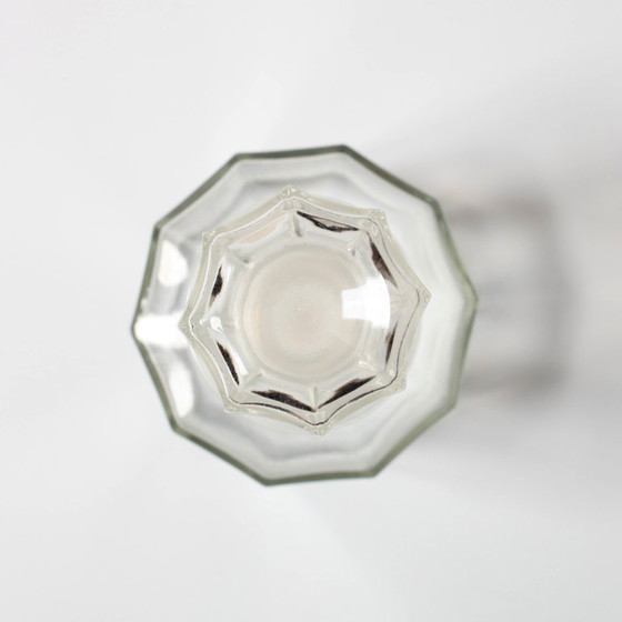 Vintage Italiaanse karaf van helder glas / Gemerkt met “O.R. brevettato” / Patentontwerp uit het midden van (photo 9 of 13)
