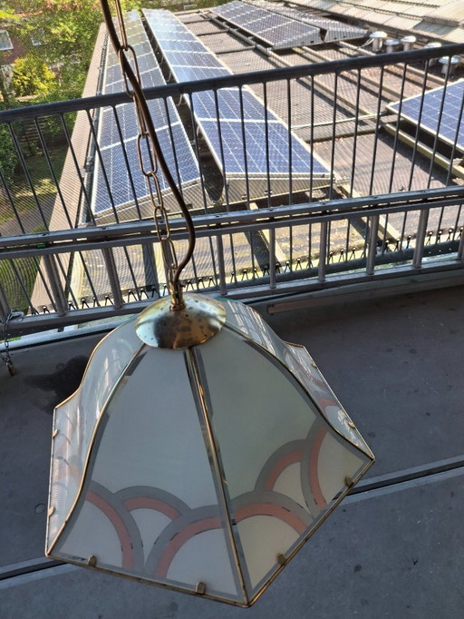 Art Deco glass pendant lamp