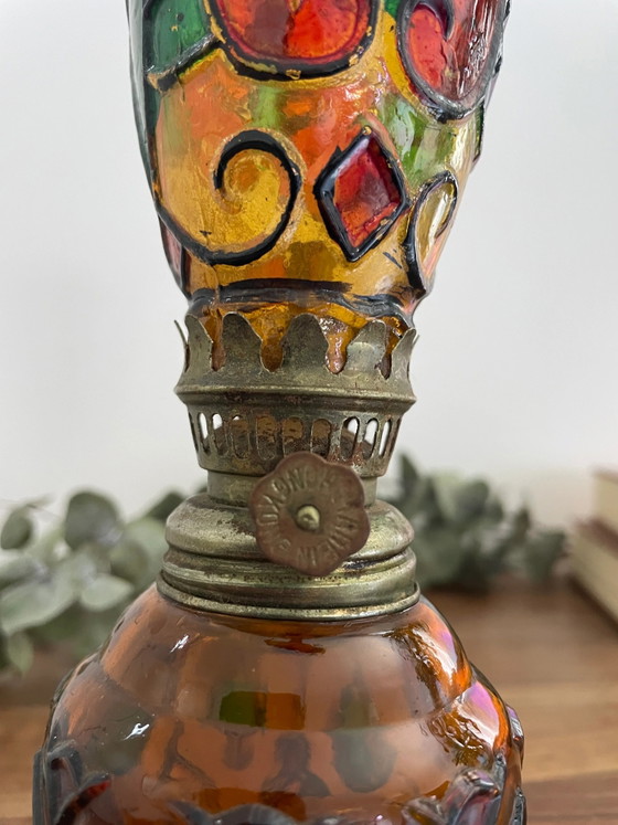 Hong Kong Glass Oil Lamp – Table lamps, Vintage (photo 4 of 6)
