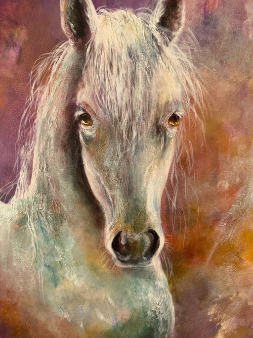 Acryl schilderij paard