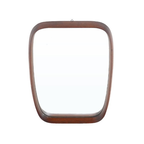 Image 1 of Espejo de pared con marco rectangular de teca, años 60