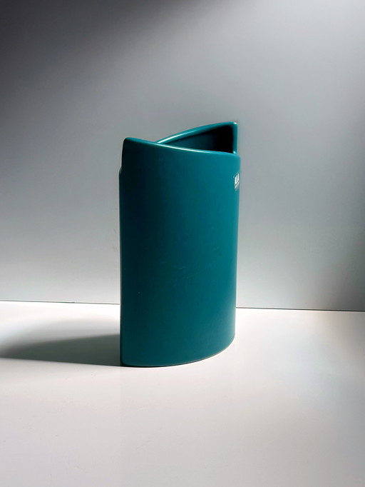 Vintage Turquoise ASA Vase Flower Vase Ceramic Memphis Milano 90s 1990s 1990s Germany Almond Elypse