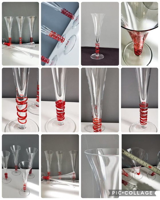 Image 1 of Copas de Prosecco LSA International, hechas a mano y sopladas a boca.