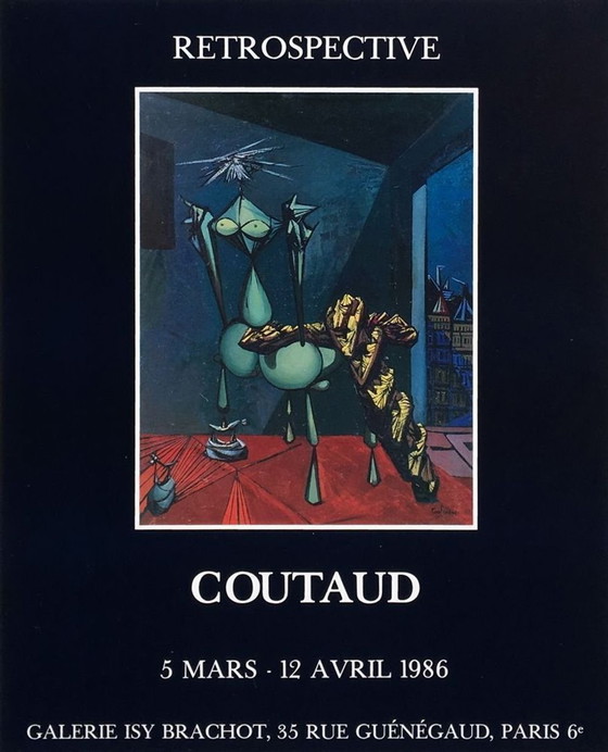 Image 1 of Lucien COUTAUD Expo 86 – Plakat der Galerie Isy Brachot 1984