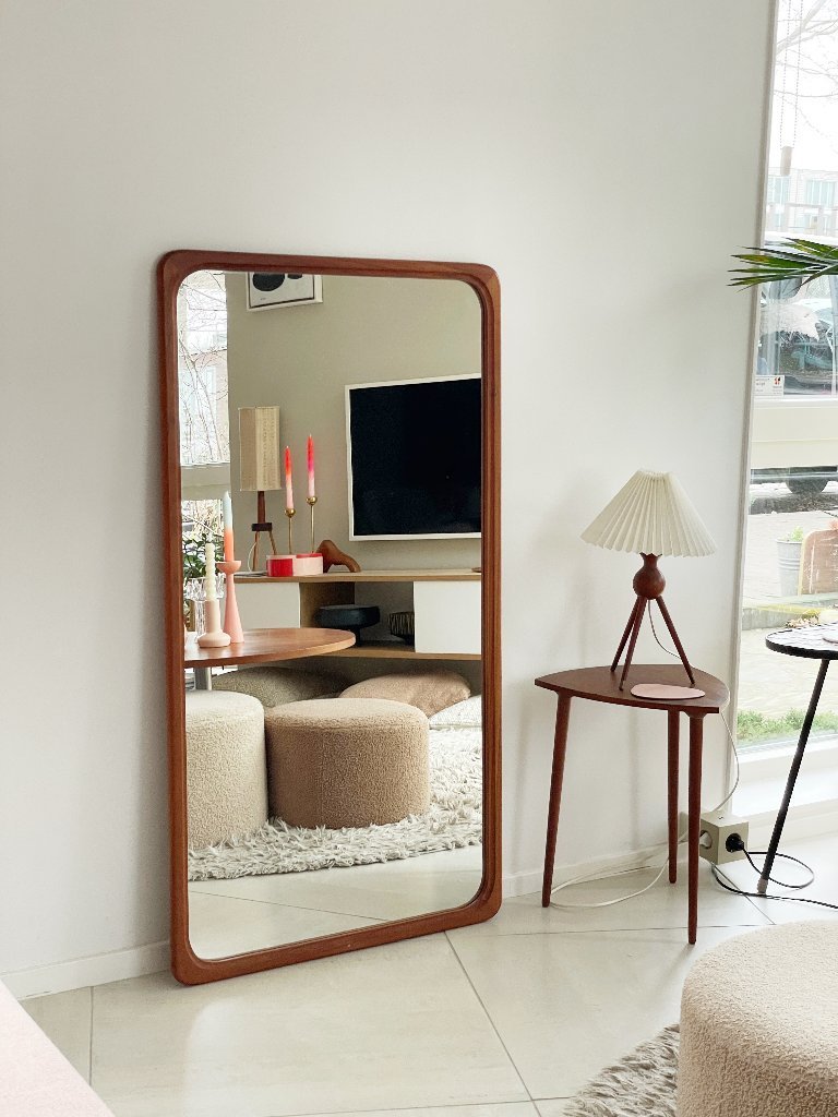 XXL Mid Century Modern MIRROR Denmark teak | €549 | Whoppah