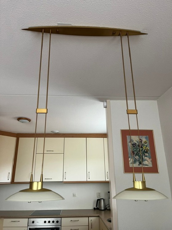 Image 1 of Holtköpper hanglamp (2 schuitvormige lampen) +