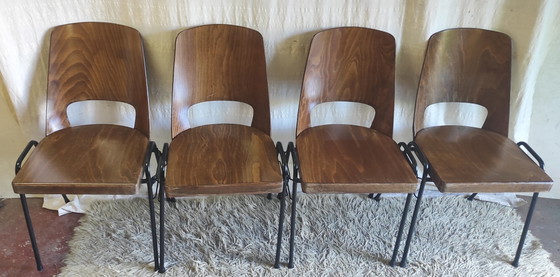 Baumann "Manathan" chairs - 1960s/70s – Dining chairs, Wood (photo 5 of 11)