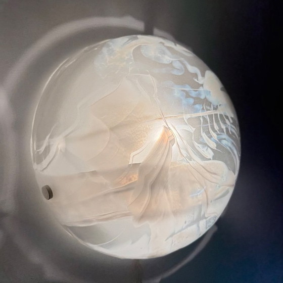 Image 1 of Paire d'encastrés hillebrand en verre de Murano, 1970