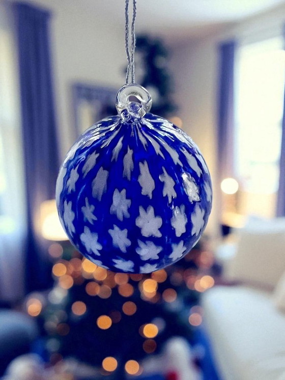 Image 1 of pallina di Natale con murrina in vetro di Murano