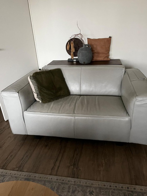 Image 1 of Dos sofás de dos plazas en piel auténtica, 'Voyager Africa Grey'