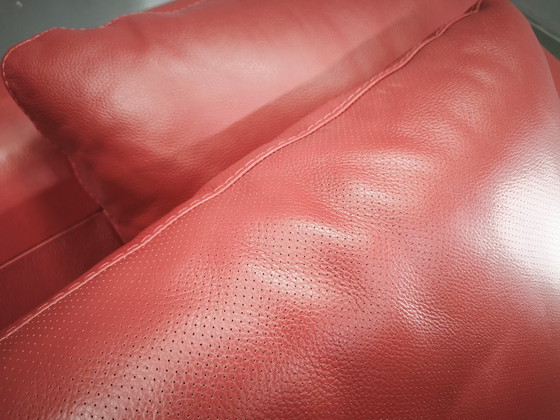 Image 1 of Italienisches rotes Ledersofa von Divanotti, Postmoderne, 1990er Jahre