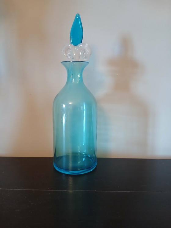 Image 1 of Vintage Murano Glass Bottle by Salviati Venini Group - Signed