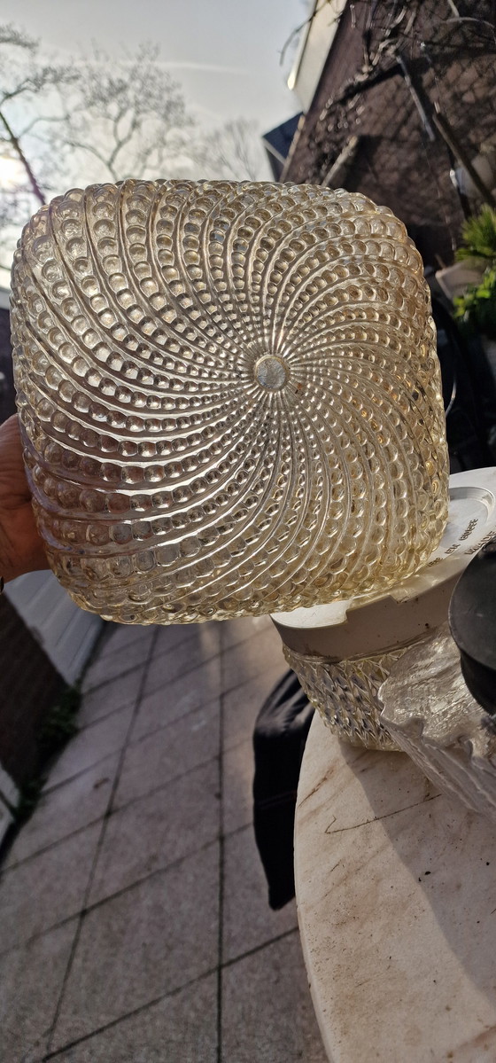 Image 1 of Vintage glass ceiling lamp