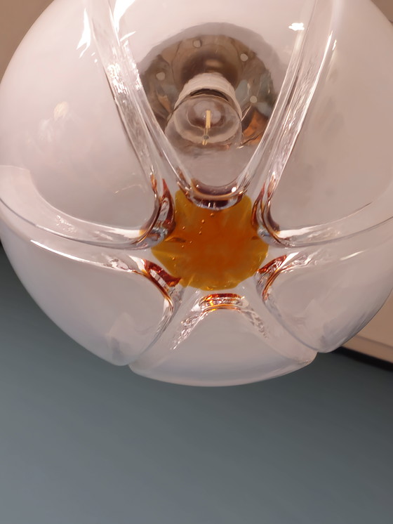 Image 1 of Vintage Murano Mazzega Suspension Lampe Plafond Italie
