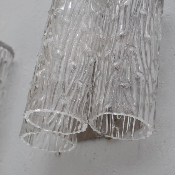 Image 1 of Lámparas de pared de cristal de Murano, Italia, década de 1970