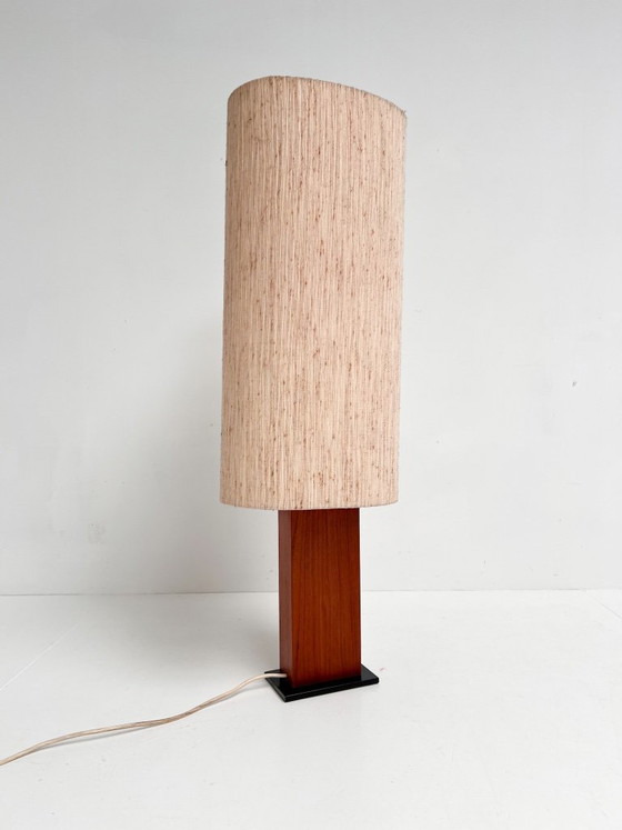 Lámpara de teca de mediados de siglo, 98 cm, década de 1970. – Lámparas de pie, Metal (photo 5 of 11)