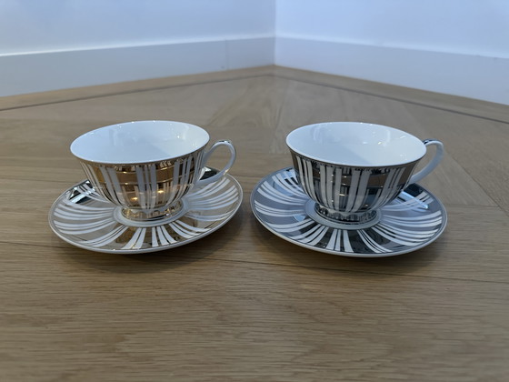 Image 1 of POLS POTTEN tea cup with saucer - 4 pieces