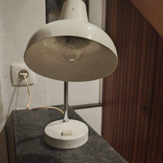 Image 1 of Vintage 70s Mushroom Desk Lamp in Cream White