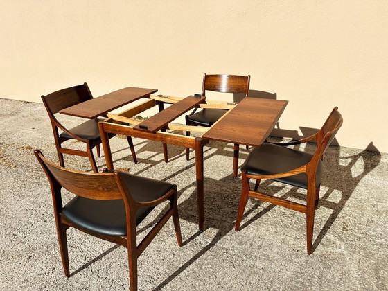 Image 1 of Carlo Jensen Extendable and Convertible Dining Table in Rio Rosewood