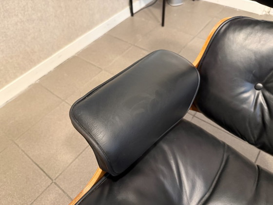 Image 1 of Herman Miller / Contura | Charles & Ray Eames | Lounge Chair & Ottoman | Rosewood & Black Leather | 1x Set