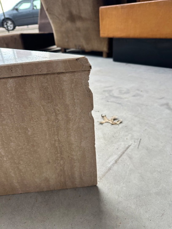 Image 1 of Marble coffee table/side table beige/cream