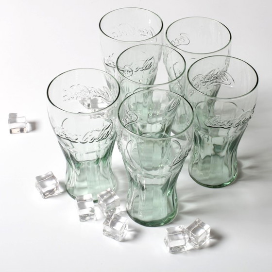 Lot de 6 verres Coca-Cola vintage / Verres Coca-Cola classiques vert Géorgie 400 ml / Années 1990 (photo 8 of 8)
