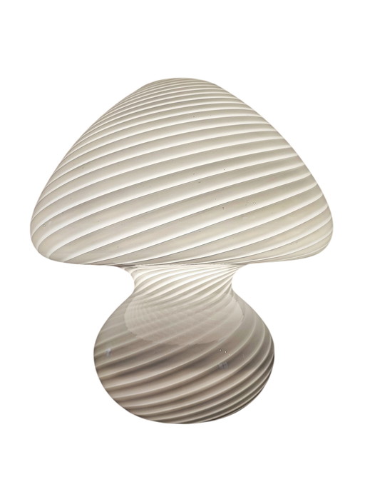 Lampada a forma di fungo XL a spirale di De Majo Murano, anni '70