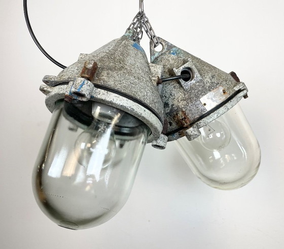 Image 1 of Industriële explosieveilige kroonluchter, jaren 70