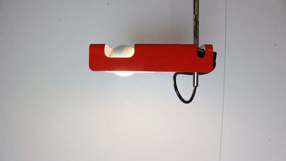Image 1 of Lampe murale rouge en forme d'araignée de Joe Colombo pour O-Luce, 1965