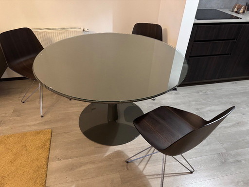 Poliform dining table - Flute design by Roberto Barbieri