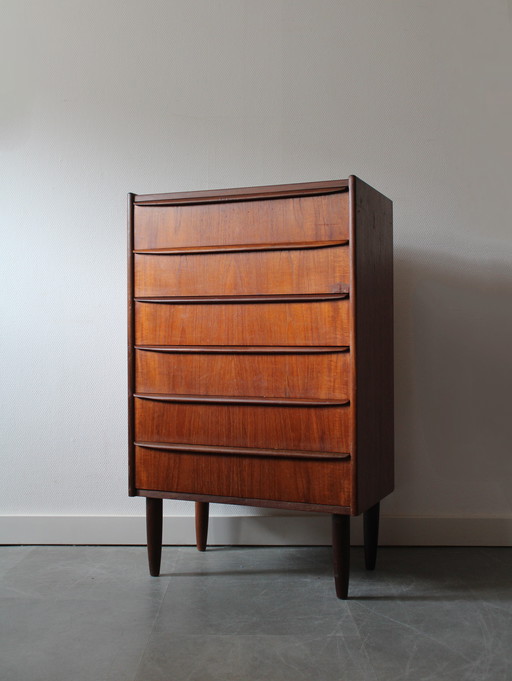 Commode danoise vintage en teck, étroite !