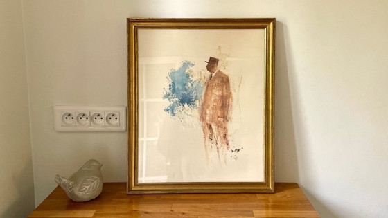 Image 1 of ILLUSTRAZIONE di de Gaulle su CARTA D'EPOCA