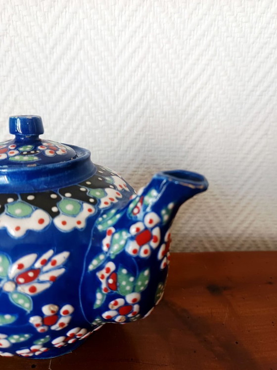 Image 1 of Vintage glazed ceramic teapot