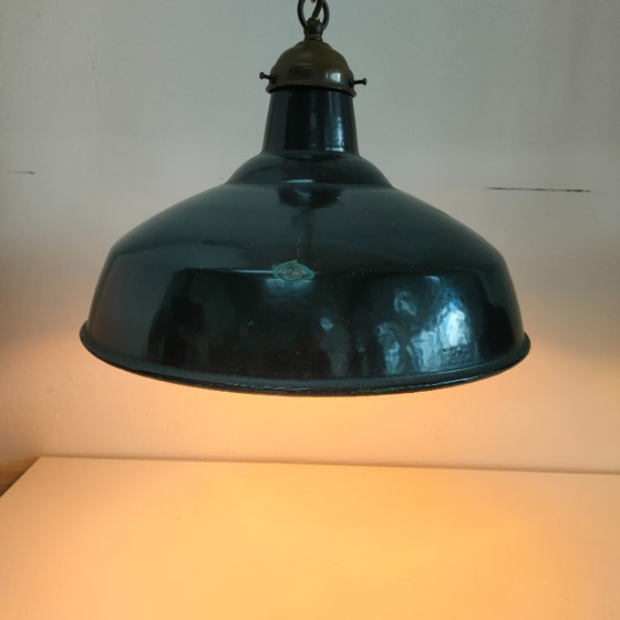 Image 1 of Lampada da caffè/soffitto industriale vintage in metallo/emaillen (4 in magazzino)