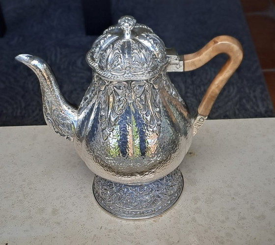 Image 1 of Cafetera/moca antigua Djokja de plata (sello 900).🫖