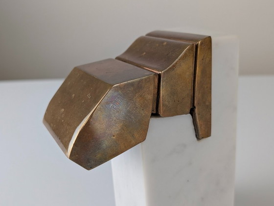 Image 1 of Scultura brutalista in marmo e bronzo di Jesus Molina, anni '70