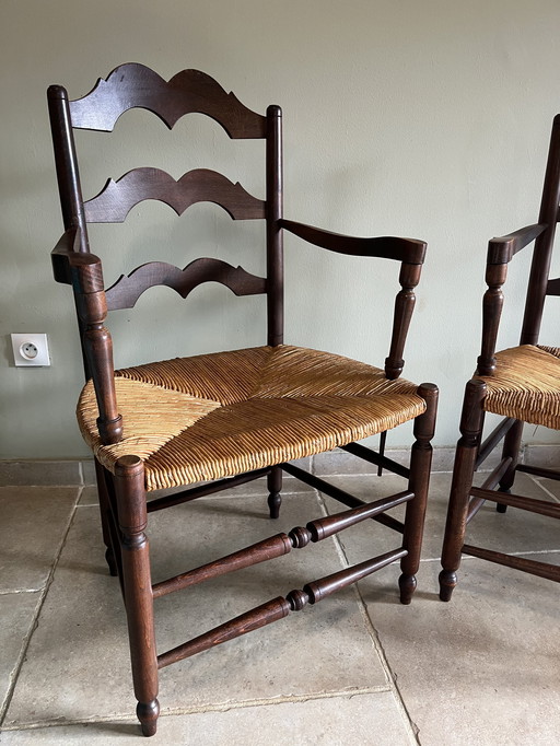 Brutalistische antieke fauteuils