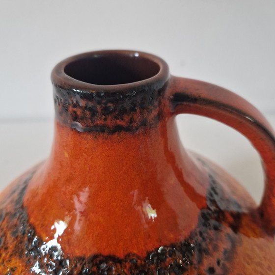 Image 1 of Carstens ceramic orange vintage vase ear vase west germany vase