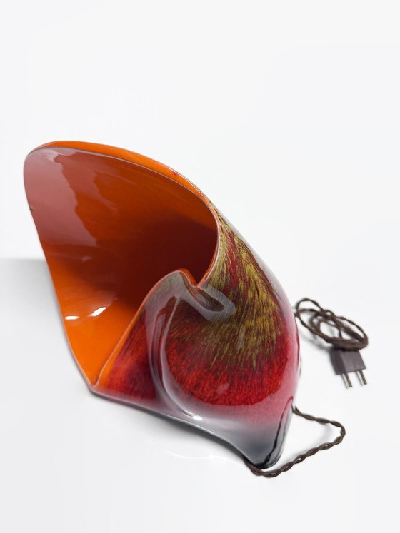 Image 1 of Vallauris ceramic seashell lamp. France, 1970s
