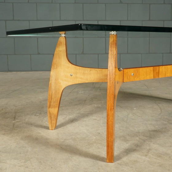 Table basse style années 60 – Bois et verre – Tables basses, Glass, Wood (photo 6 of 16)