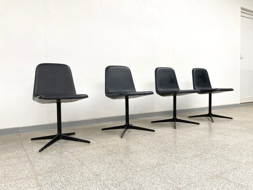 4 sedie girevoli/sedie da pranzo di design in MDF, Italia