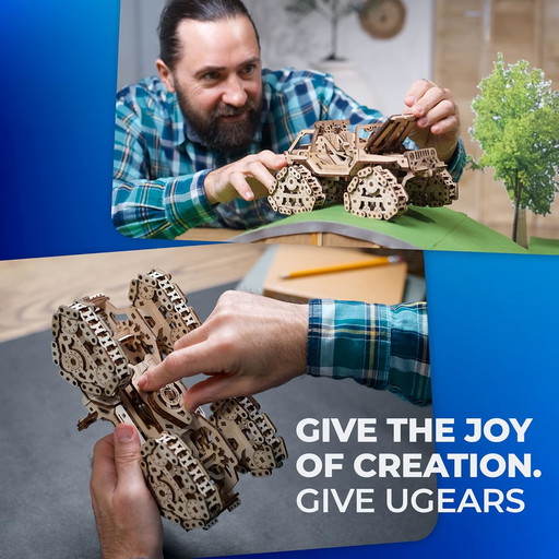 UGEARS Véhicule Tout-Terrain - Maquette en Bois a Construire Voiture - 3D Wooden Puzzle for Adults - Ideal for Enthusiasts