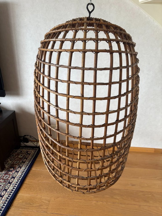 Image 1 of Fauteuil suspendu vintage en rotin