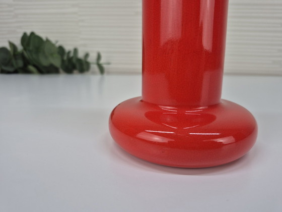 Vaso vintage SicArt modello 009. Ceramica arancione/rossa. – Vasi (photo 4 of 8)