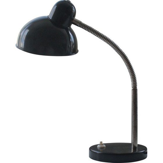 Image 1 of Vintage black steel table lamp 1970s